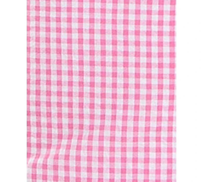 Juniors' Square-Neck Cotton Gingham Dress