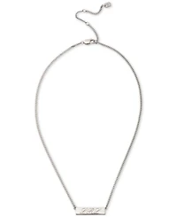 Lauren Ralph Lauren Sterling Silver Logo Script Pendant Necklace, 16" + 3" extender