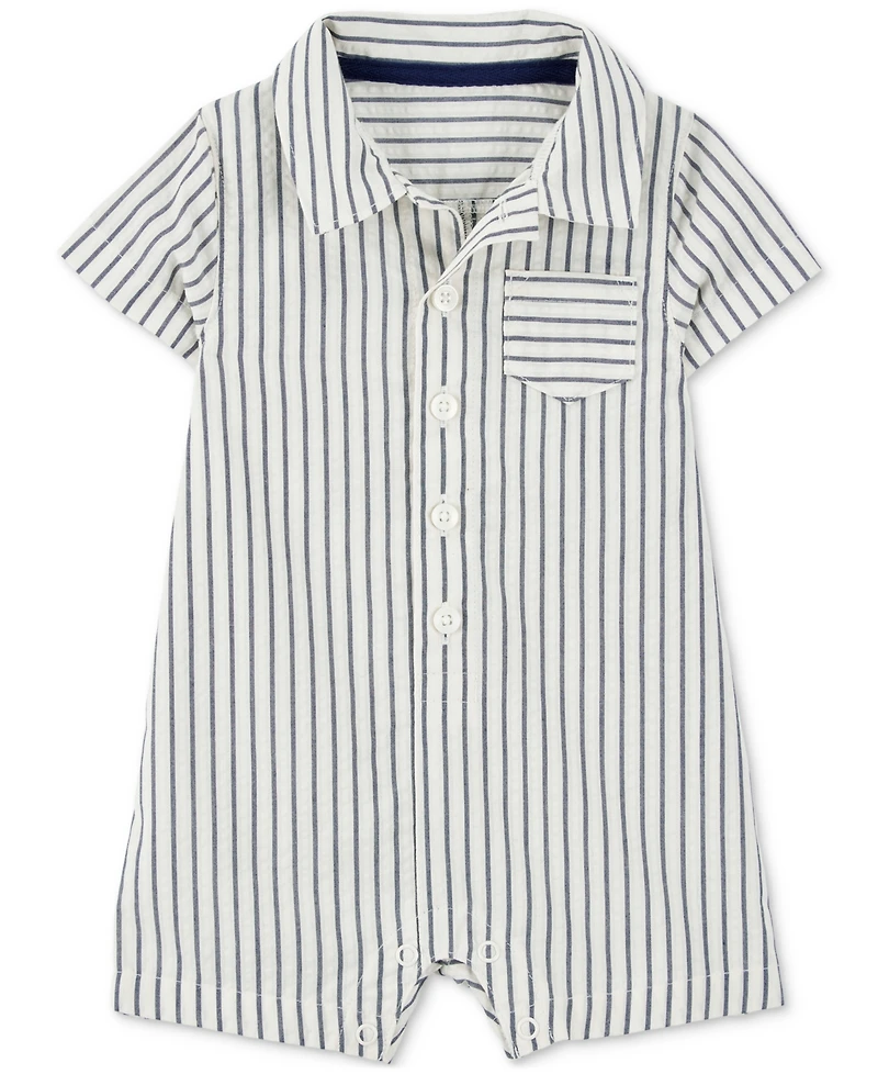 Carter's Baby Boys Striped One-Piece Polo Romper