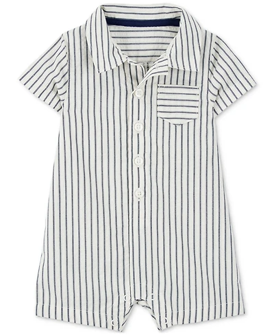 Carter's Baby Boys Striped One-Piece Polo Romper