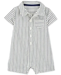 Carter's Baby Boys Striped One-Piece Polo Romper
