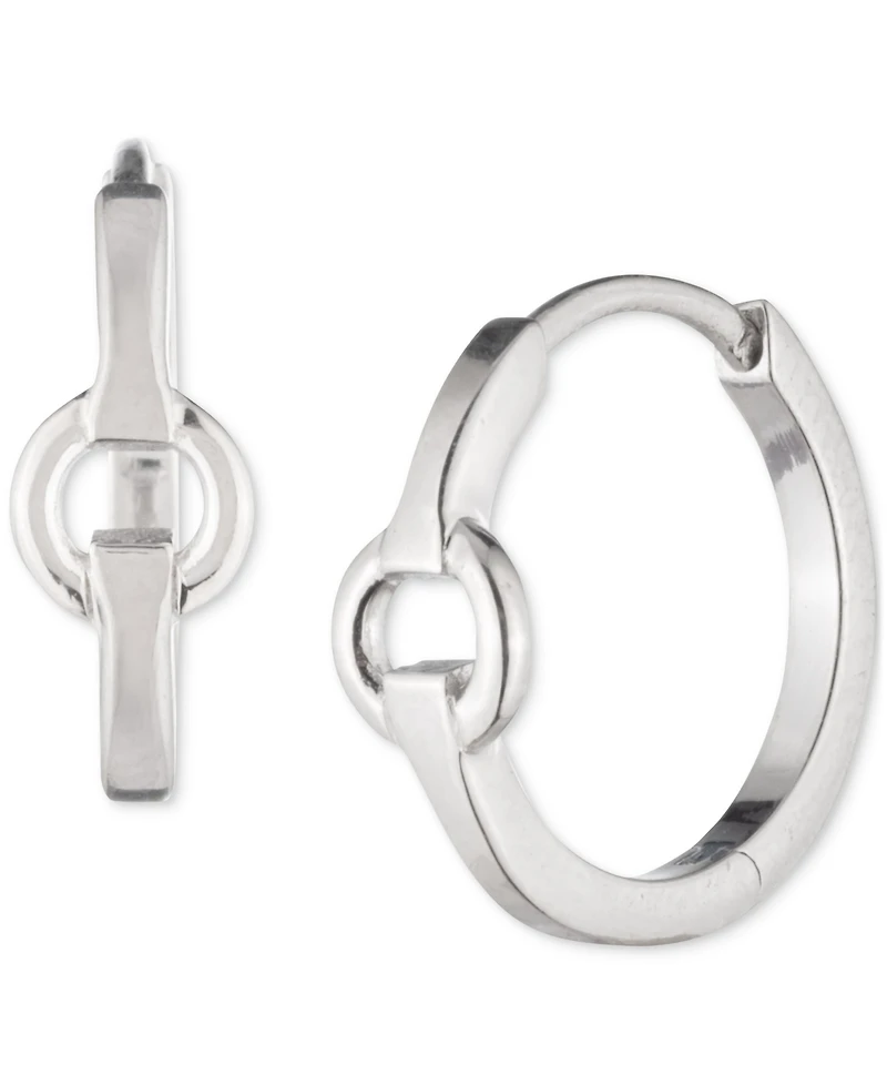 Lauren Ralph Lauren Sterling Silver Small Link Hoop Earrings, 0.55"