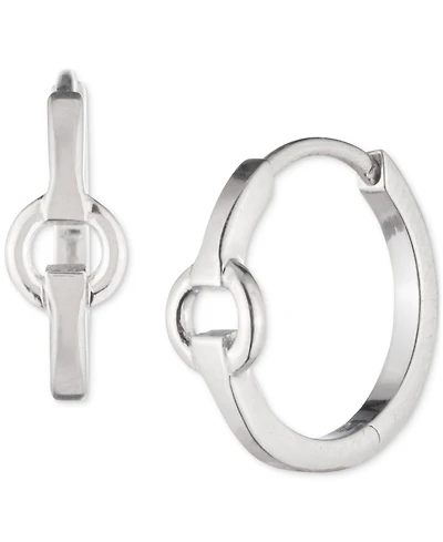 Lauren Ralph Lauren Sterling Silver Small Link Hoop Earrings, 0.55"