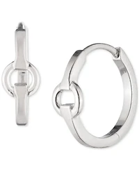 Lauren Ralph Lauren Sterling Silver Small Link Hoop Earrings, 0.55"