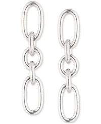 Lauren Ralph Lauren Sterling Silver Link Linear Drop Earrings