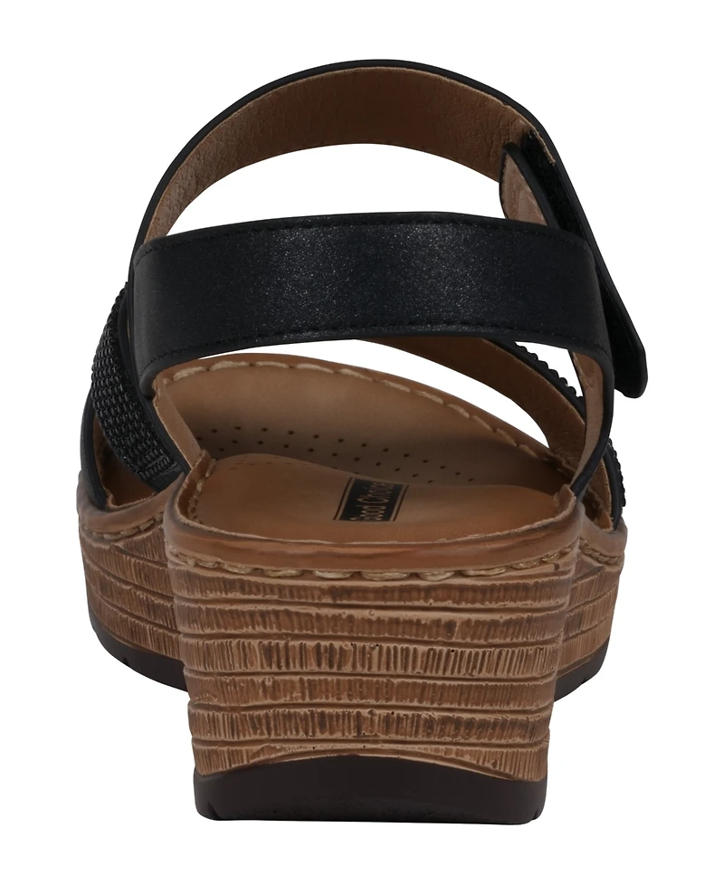 Gc Shoes Women's Lux Embellished Wedge Sandals