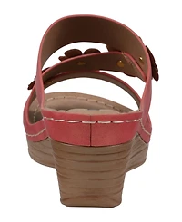 Gc Shoes Women's Halia Floral Wedge Sandals