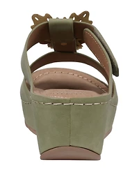 Gc Shoes Women's Talia Floral Wedge Sandals
