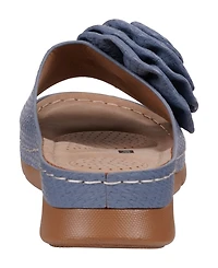 Gc Shoes Women's Honey Flower Rosette Flat Sandals