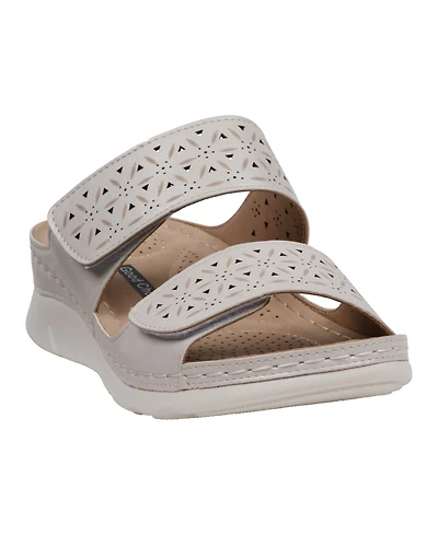 Gc Shoes Women's Verna Adjustable Double Strap Footbed Sandals