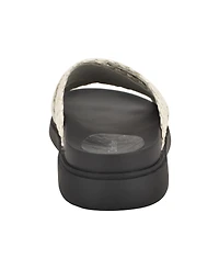 Calvin Klein Women's Pacen Woven Crisscross Flat Sandals