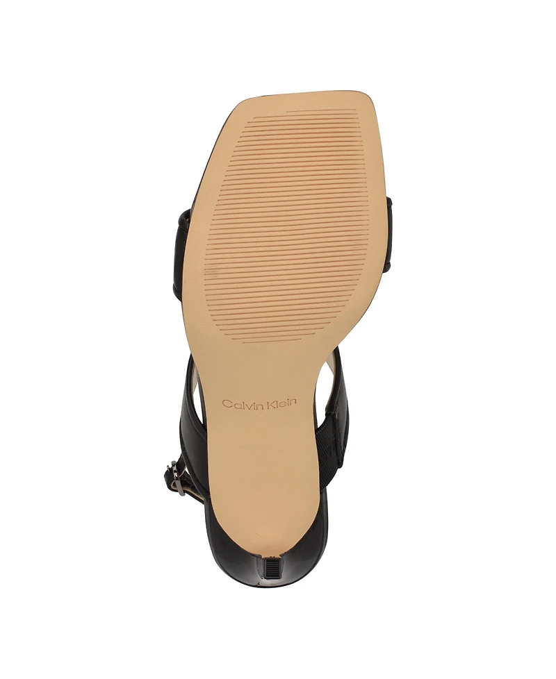 Calvin Klein Women's Amour Double Band Slingback Stiletto Sandals