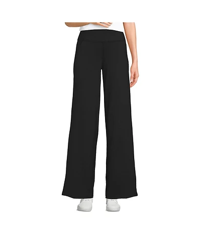 Lands' End Women's Active Hi Impact High Rise Wide Leg Pants