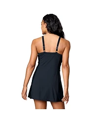 Free Country Women's Swim Dress with Built-in Biker Short