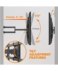 ProMounts Large Articulating/Full Motion Tv Wall Mount for 50”-110” Screens and Holds up to 132lbs