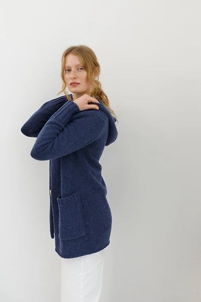 Celtic & Co. Women's Flecked Hooded Coatigan