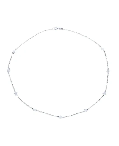 Bling Jewelry Dainty Celestial Multi Star Strand Necklace in Sterling Silver Usa Patriotic Design