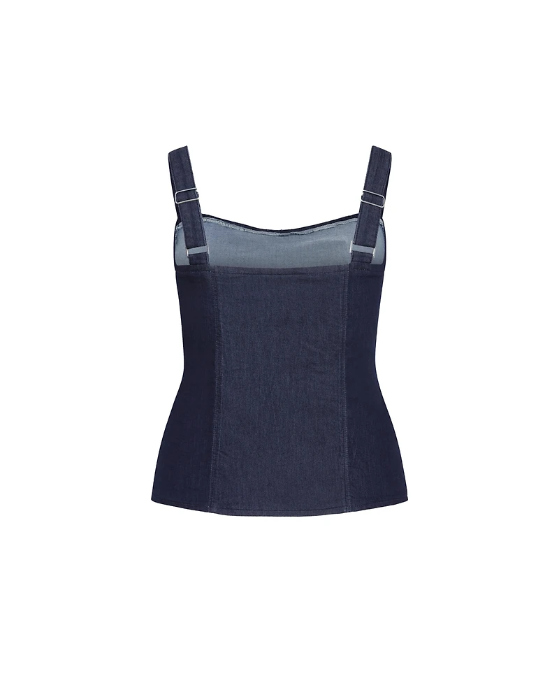 City Chic Plus Abbie Denim Top