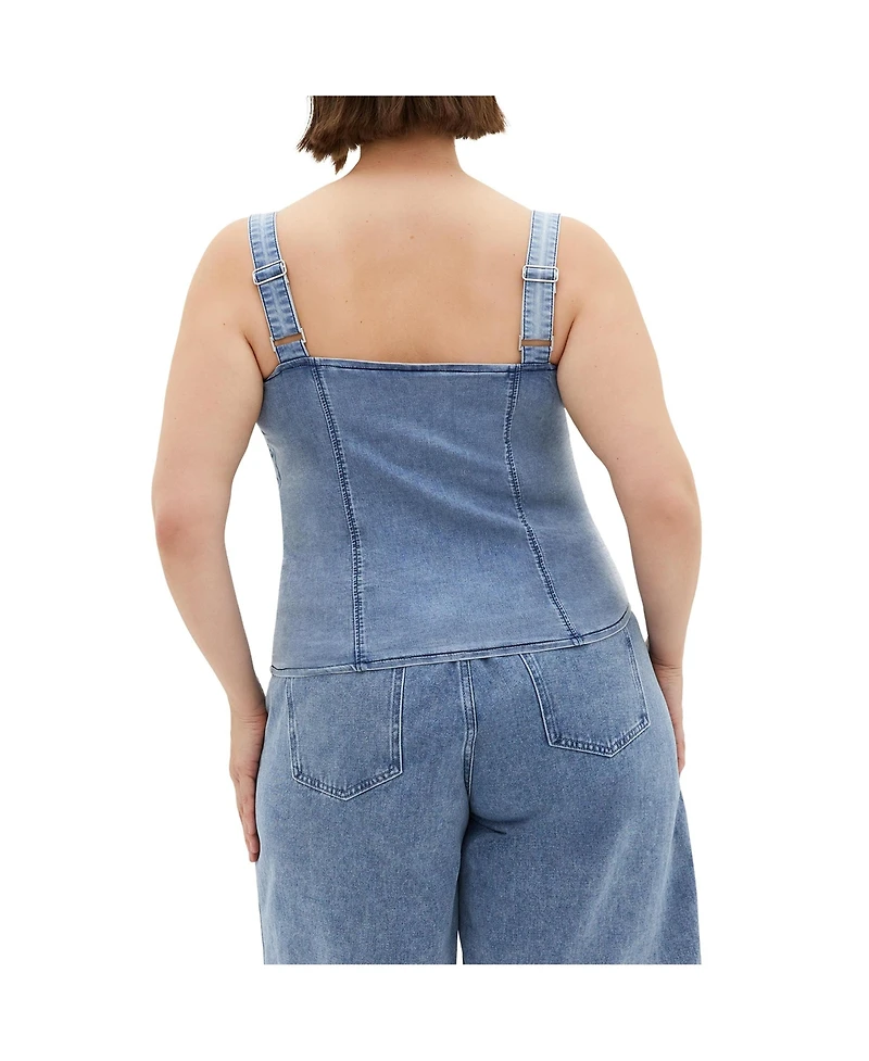 City Chic Plus Abbie Denim Top