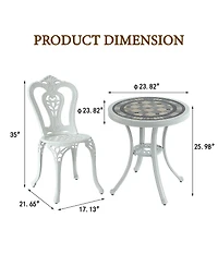 Patio Bistro Set of 3 Outdoor Bistro Set Outdoor Dining Table with 2 Chairs Patio Table and Chair Patio Furniture