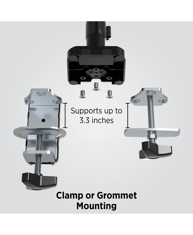 ProMounts Landscape to Portrait Double Monitor Arms for 13" to 32" Screens Holds up to 17.6 lbs