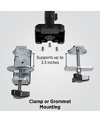 ProMounts Landscape to Portrait Double Monitor Arms for 13" to 32" Screens Holds up to 17.6 lbs