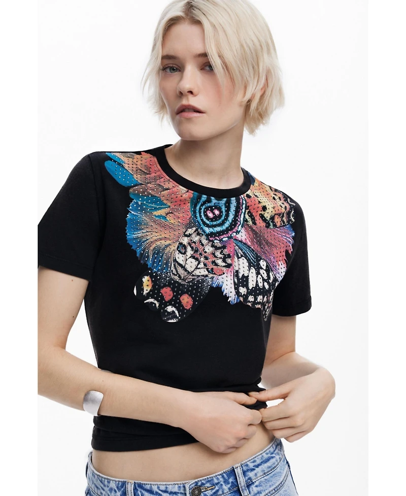 Desigual Women's T-shirt designed by Mr. Christian Lacroix