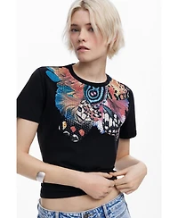 Desigual Women's T-shirt designed by Mr. Christian Lacroix
