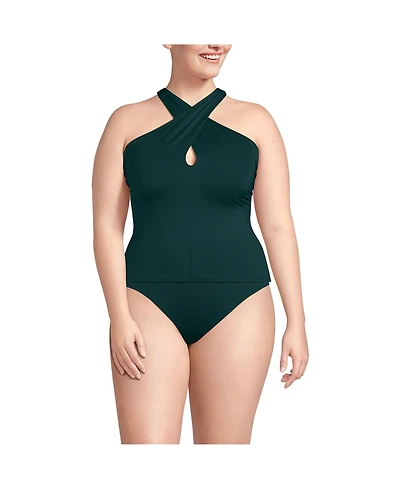 Lands' End Women's Criss Cross Halter Tankini Top