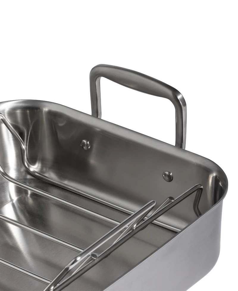Made In Stainless Steel Clad 17" Roasting Pan
