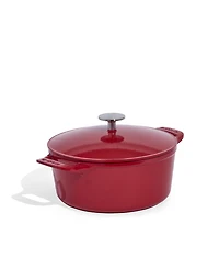Made Enameled Cast Iron 5.5-Quarts Round Dutch Oven with Lid