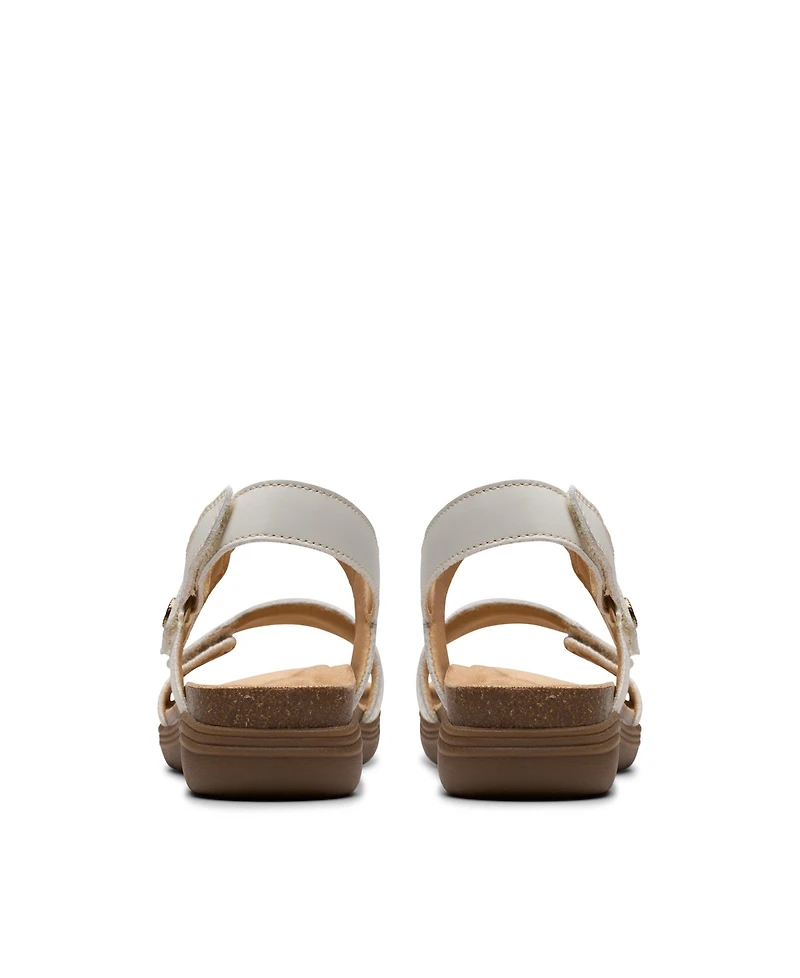 Clarks Collection Women's April Clover Riptape Flat Sandals