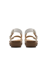 Clarks Collection Women's April Clover Riptape Flat Sandals