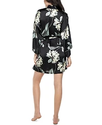 Midnight Bakery Women's Cosmica Satin Floral Wrap Robe
