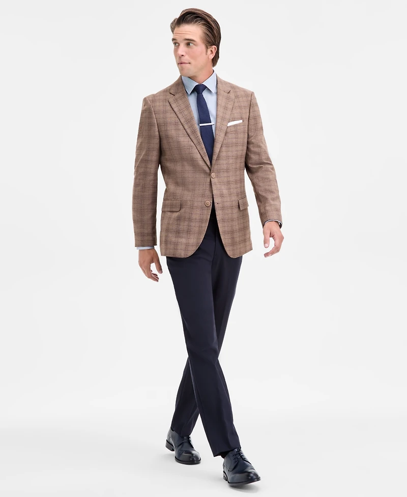Nautica Men's Modern-Fit Stretch Pattern Sport Coat