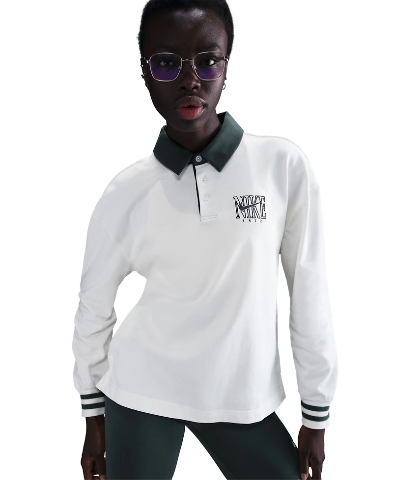 Nike Sportswear Women's Essential Oversized Long-Sleeve Polo