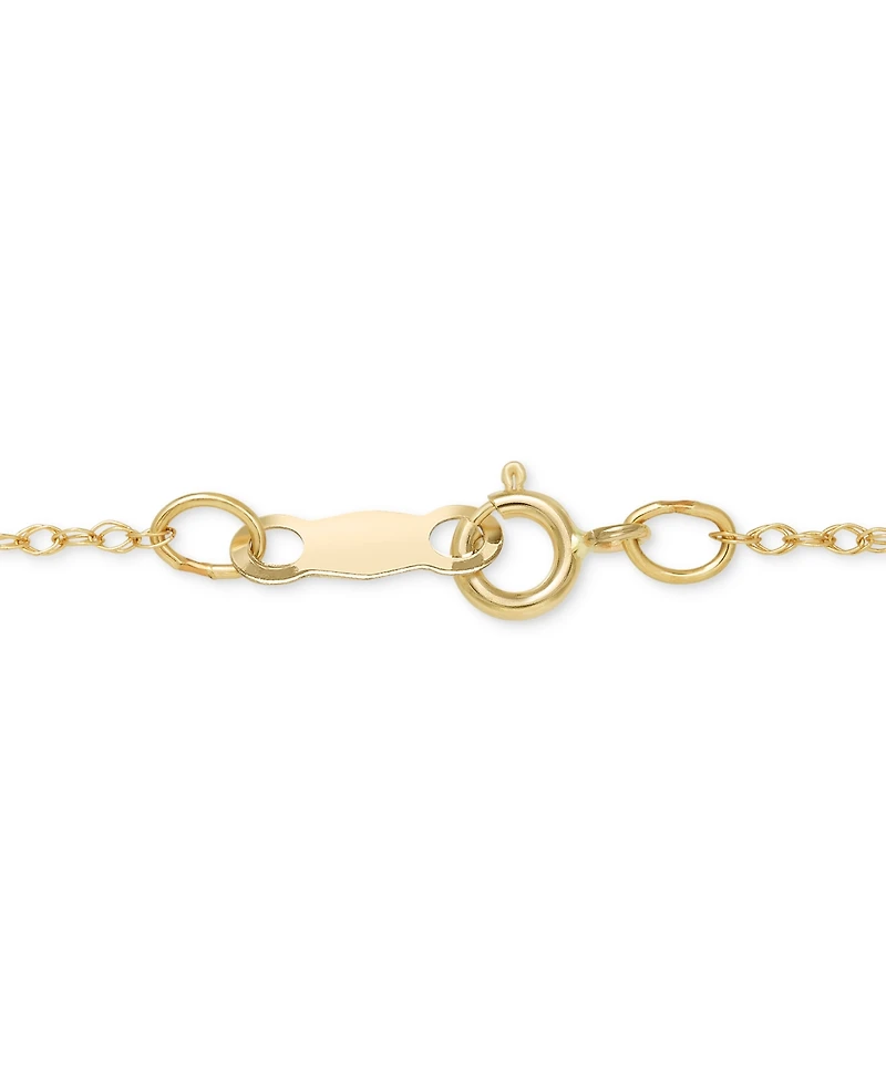 Belle de Mer Cultured Freshwater Pearl (8mm) & Diamond (1/6 ct. t.w.) Bezel 18" Pendant Necklace in 14k Gold