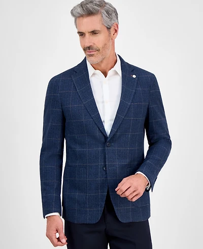 Tom Baine Men's Slim-Fit Plaid Stretch Sport Coat