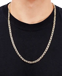 Lightweight Polished Mariner Link 24" Chain Necklace (5.5MM) in 14k Gold