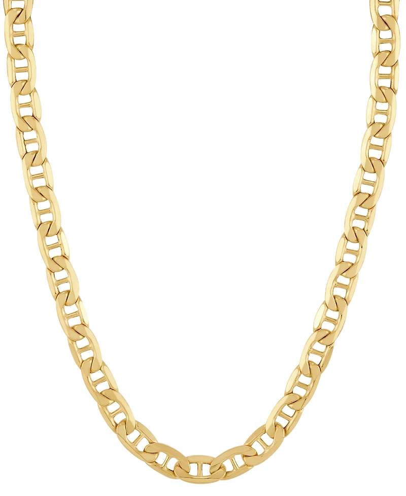 Lightweight Polished Mariner Link 18" Chain Necklace (5.5MM) in 14k Gold