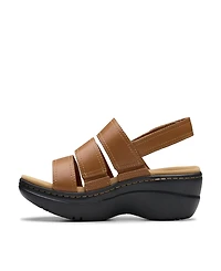 Clarks Merliah2 Bali Wedge Leather Casual Sandals