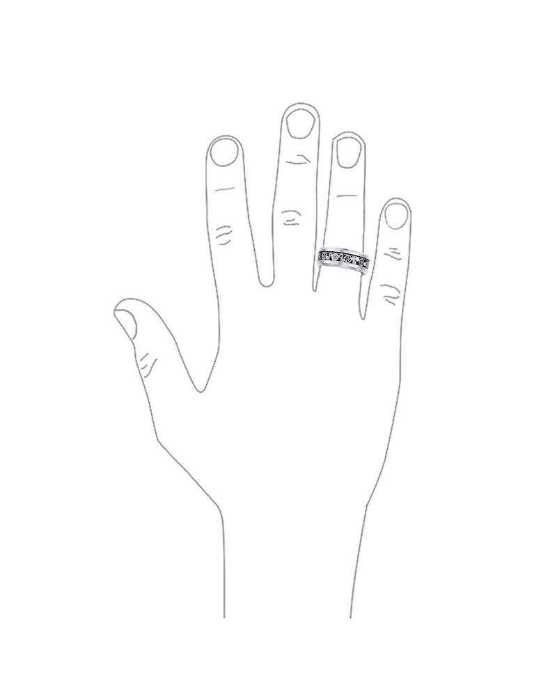 Bling Jewelry Mechanic Car Racer Ring Punk Rock Motorcycle Biker Jewelry Silver Black Titanium Rings Bands Steampunk Gear Wheel Carbon Fiber Inlay Bev