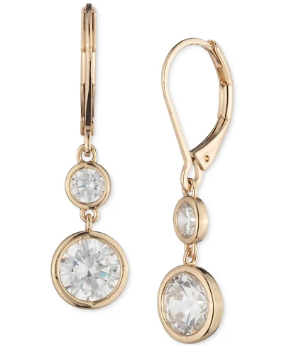 Lauren Ralph Cubic Zirconia Double Drop Earrings