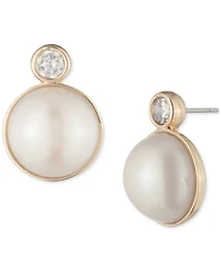 Lauren Ralph Lauren Gold-Tone Imitation Pearl Stud Earrings