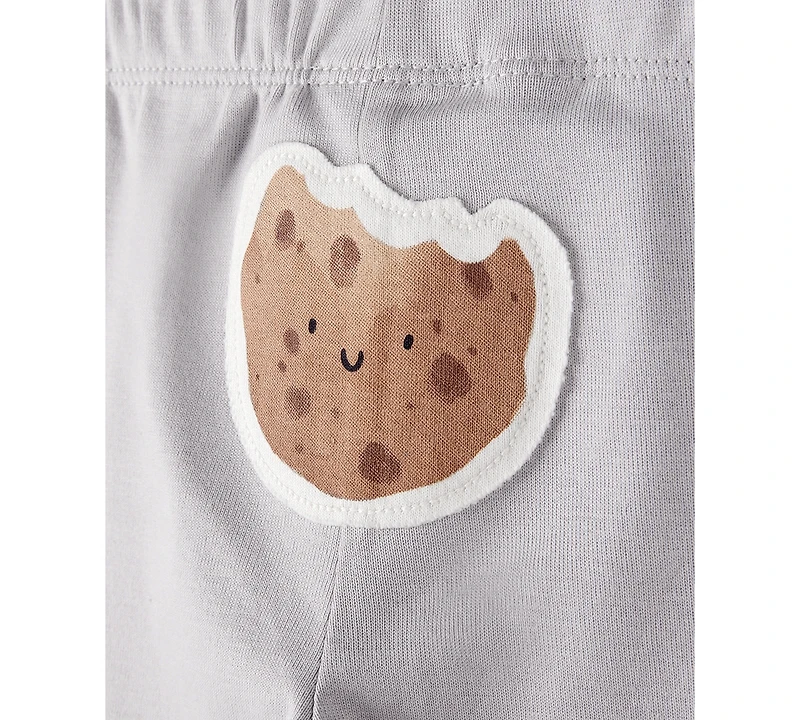 Carter's Baby Milk & Cookies Little Character Cotton Bodysuits Pants, 3 Piece Set
