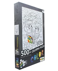 Deer 500 Piece Coloring Jigsaw Puzzle + 6 Markers