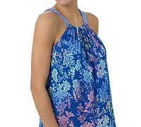Ellen Tracy Women's Printed Halter Midi Nightgown