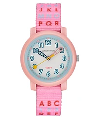 Armitron Kid's Quartz Jumpstart Pink Nylon Watch, 32mm