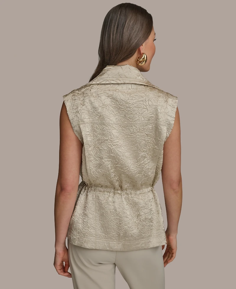Donna Karan New York Women's Crinkled Satin Vest