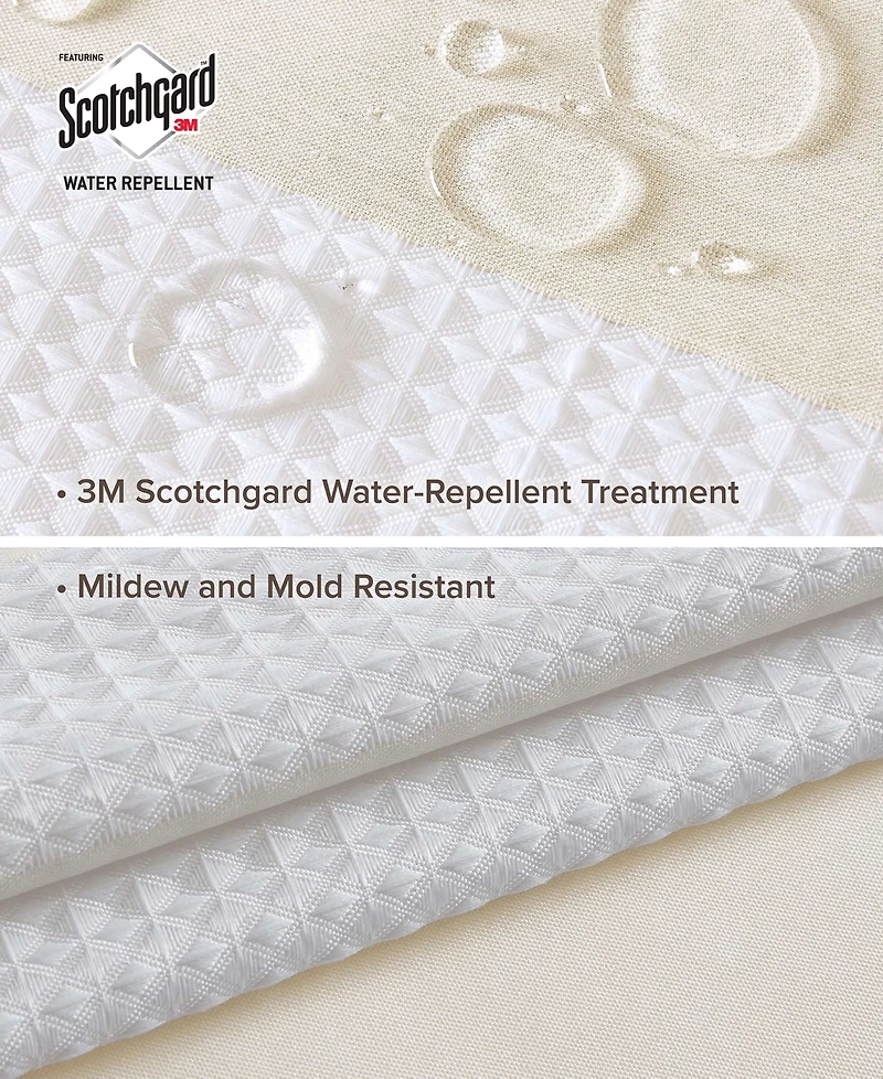 Madison Park Spa Waffle 3M-Scotchgard Shower Curtain